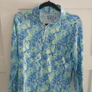 ibkul activewear long sleeve quarter zip